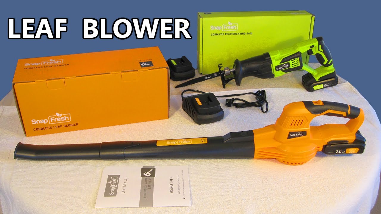 Cordless Leaf Blower - 20V, 2.0Ah, Li-ion Battery – SnapFresh Orange