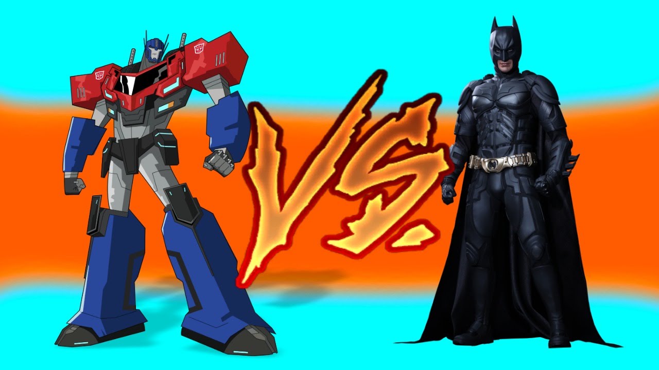 PRETEND PLAY BATMAN VS OPTIMUS PRIME TOYS - YouTube