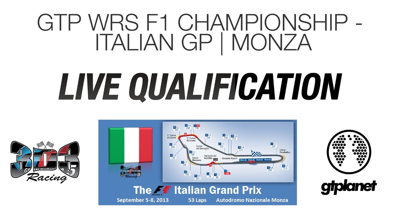 WRS F1 Championship - Italian GP Live Qualification ...
