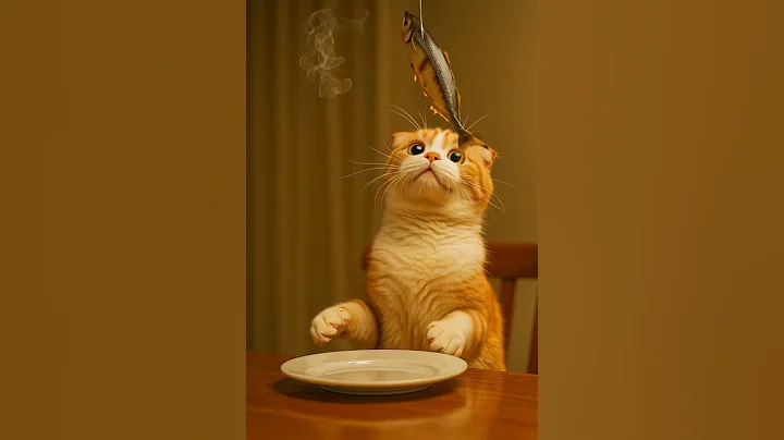 Watch the video about Orange-White Scottish Fold vs. The Grilled Fish 🐾 The Tension Is Real 😹🔥