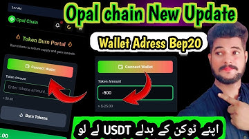 Opal Chain New Big Update🔥| Wallet Connect Feature Live! | BEP20 Address Add  Token to USDT Transfer