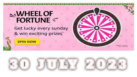 Amazon Every Sunday Weel of Fortune Quiz Answers Today | 30 July 2023 | @dailyquiztime #amazonfunzon