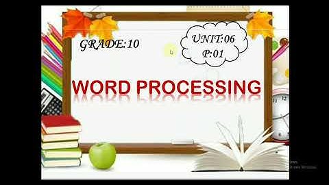 ICT|ENGLISH MEDIUM|TAMIL MEDIUM|WORD PROCESSING|UNIT 6
