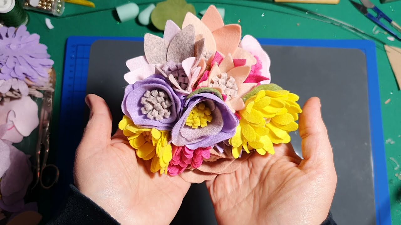 Big shot Bouquet di fiori in pannolenci