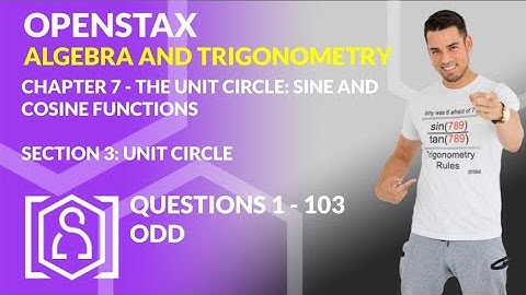 OpenStax: Algebra and Trigonometry - Chapter 7, Section 3 | Unit Circle