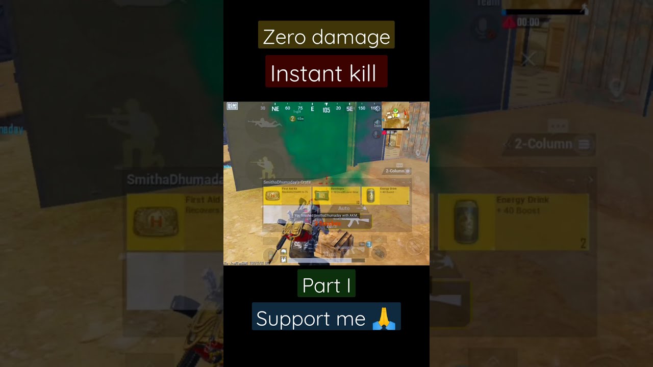  Zero Damage Instant Kill Shorts Bgmi XPRO PUBG