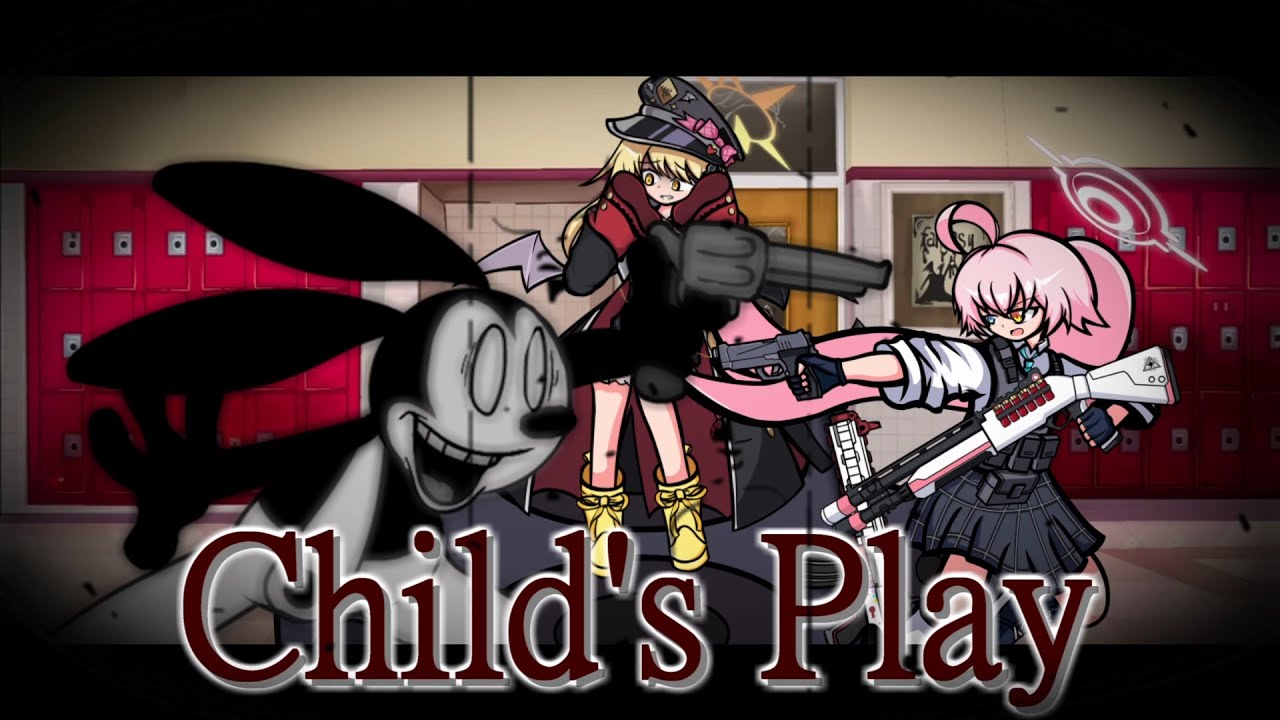 【FNF】Child's Play but Oswald and Hoshino(Battle) sings it【Blue Archive / ブルアカ】