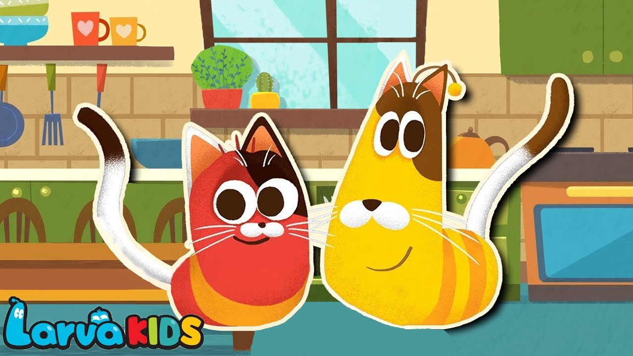 THREE LITTLE KITTENS | ENGLISH NURSERY RHYME | BEST KIDS SONG | LARVA ...