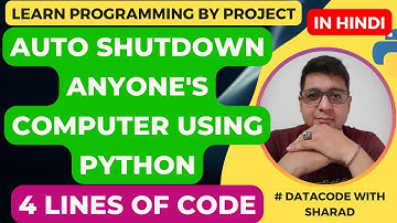 Auto shutdown computer with 4 lines of Python Code || Shutdown Your PC Using Python