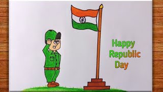 Republic Day Beautiful Drawing / Republic Day Easy Drawing /Republic Day Chart screenshot 4