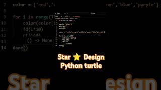 Create Beautiful Turtle Star design using Python: Stunning Designs! #python #digitalart #art  #code