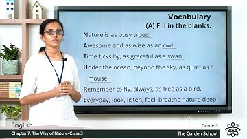 Grade 3 English Chapter 7 Class 4 The Way of Nature poem Exercise