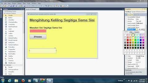 Program Menghitung Keliling SegitigaSamaSisi mengunakan visual studio Express 2010