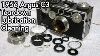 1956 Argus C3 Camera / Lens Teardown, Lubrication, Cleaning, Repair