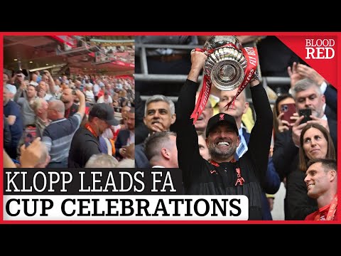 Jurgen Klopp Leads Liverpool FA Cup Celebrations At Wembley | FAN FOOTAGE