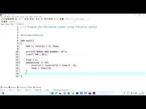 C program for palindrome number using iterative method || what is palindrome number #codingtutorial