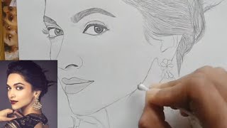 How To Draw Deepika Padukone Sketch Step By Step Deepika Padukone Sketch Step By Step