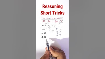 Q.101 Number Analogy | Find the Missing Number ? Reasoning Short Tricks #shorts  SSC-CGL,
