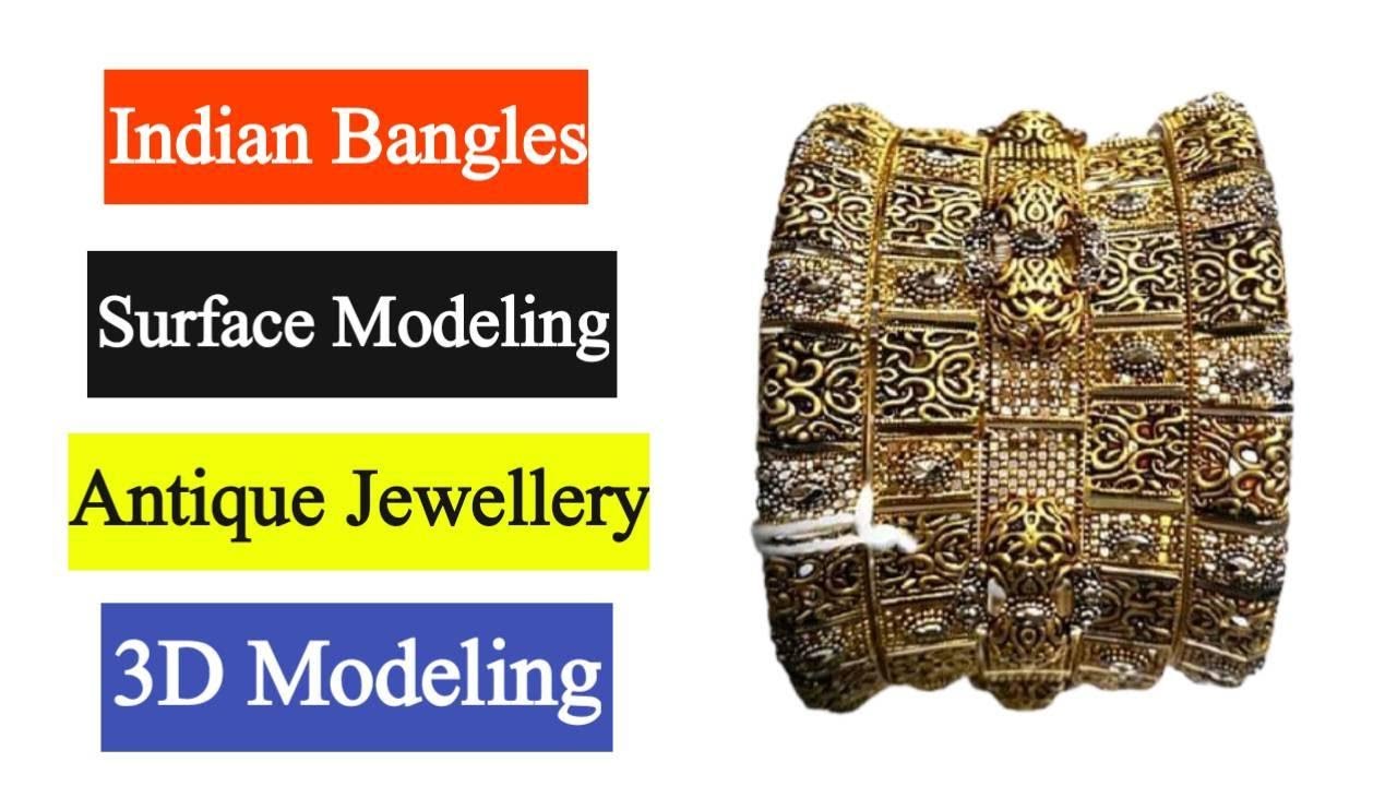 Indian Bangle Design | | Surface Modeling | Kara Churi Desigh | Matrix 8 | jewellery design course