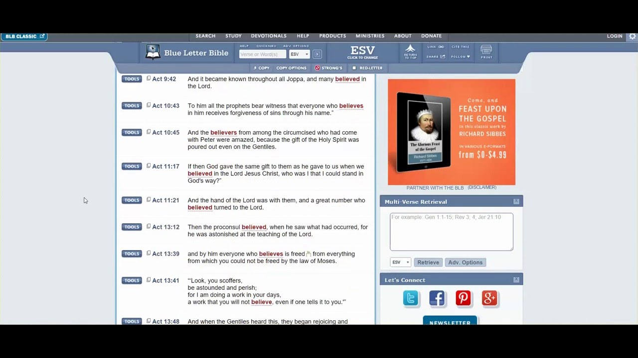 Blue Letter Bible Concordance Search Quick Demo YouTube