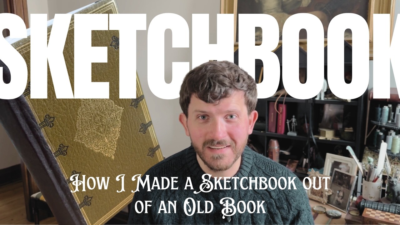 Making a Sketchbook From an Old Book - 2 Hour Long Make With Me!