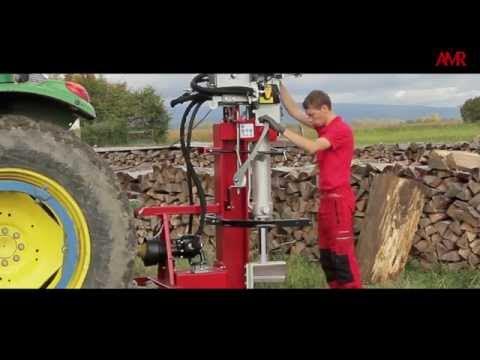 Nouveauté AMR : La fendeuse horizontale 33 Tonnes sur essieu avec grue