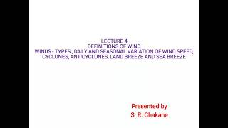 Lec no 4- wind- definition and types of wind, Global pattern of wind.