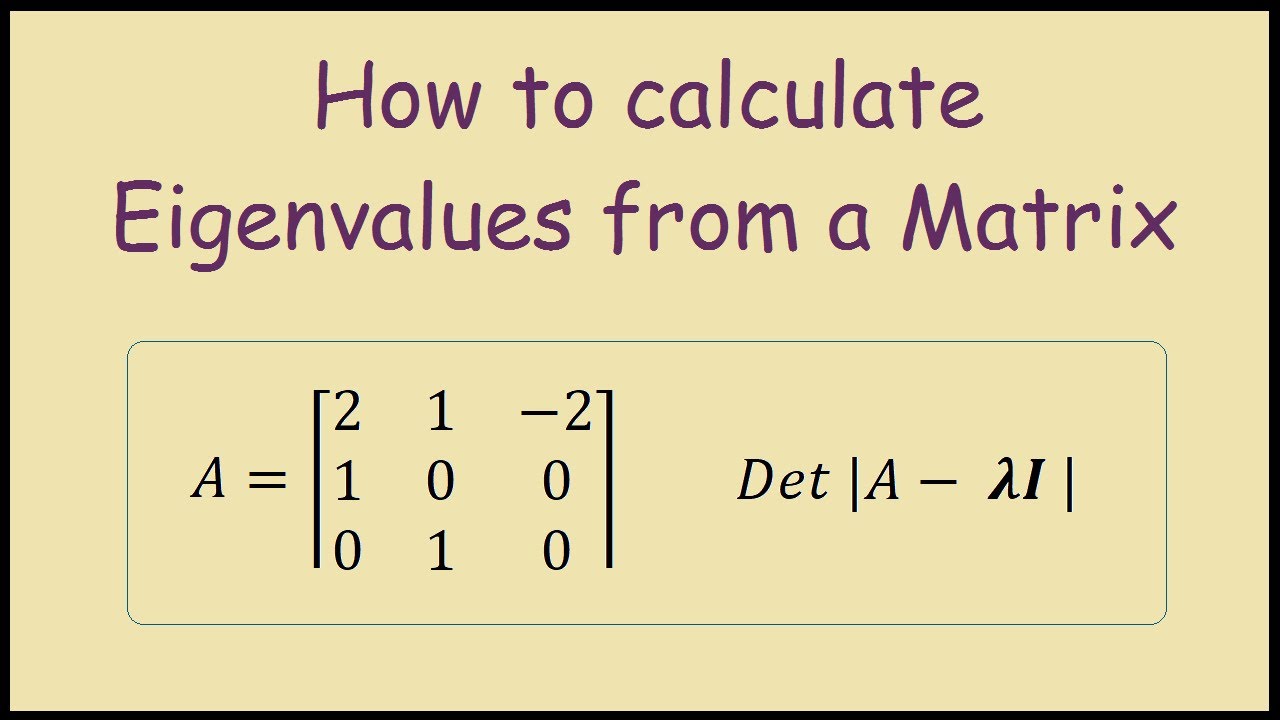 How to find the Eigenvalues of a 26x26 Matrix