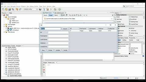 crud with search and jtable