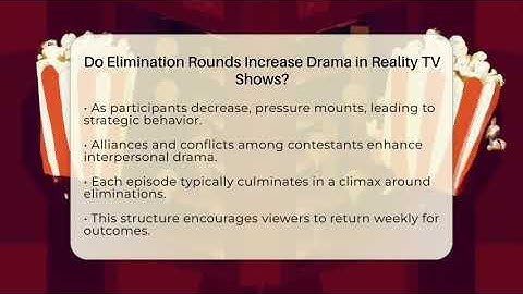 Do Elimination Rounds Increase Drama in Reality TV Shows? - The Reality Radar