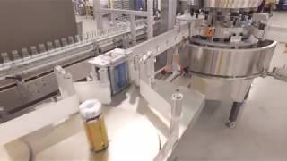 Bottle Labeler RL-760 -- Rotary Labeler Applying Pressure Sensitive Labels at High Speed on Glass