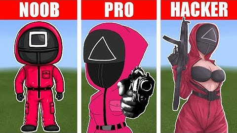 NOOB VS PRO VS HACKER Minecraft Pixel Art Squid Game