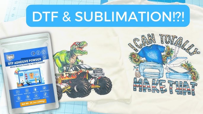 Sublimation hack with DTF powder and glitter dtf film #sublimationprin