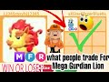 What People Trade For Mega Guardian Lion In Adopt Me Trading