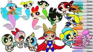 Powerpuff Girls Coloring Book Compilation Rowdyruff Boys Bubbles Blossom Ercup Bliss Ppg Vs Rrb