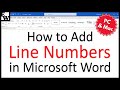 How to add line numbers in microsoft word pc  mac