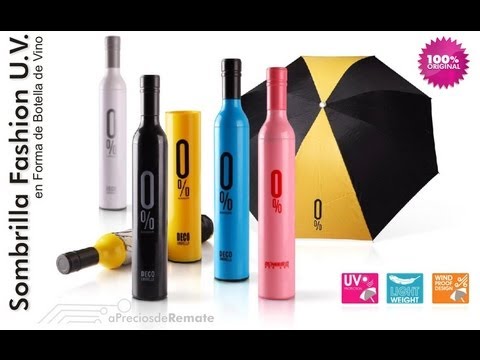 Sombrilla Fashion en forma de UV protección colores 0% alcohol - YouTube