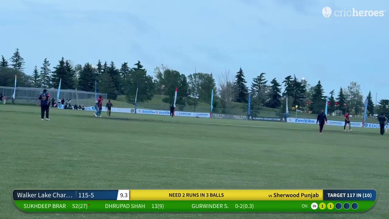 Sherwood Punjab vs Walker Lake Chargers | YEG T10 Pro League(League Matches) | Live - Edmonton (Al…
