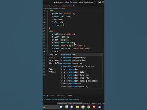 How To Make Rotating Cursor Circle? | Html Css js | Beginnger Tutorial ...