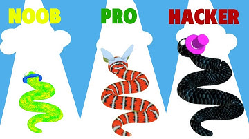 NOOB vs PRO vs HACKER - Snake Master 3D
