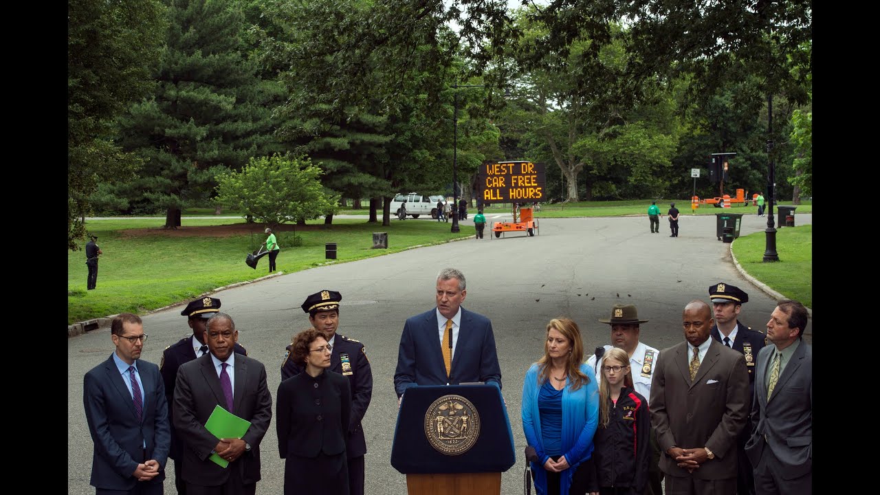 Mayor de Blasio Announces Major Sections of Parks to Become Car-Free mayor de blasio children
