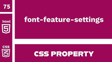 CSS Property : font-feature-settings explained !