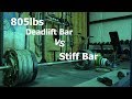 Battle of the bend ep.1- 805lb/365kg on a deadlift bar vs Stiff bar (conventional)