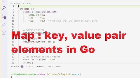 Map : key, value pair elements