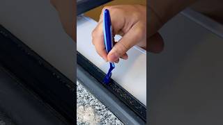 Turn toothbrush into window cleaning tool #smart #window #cleaningtrick