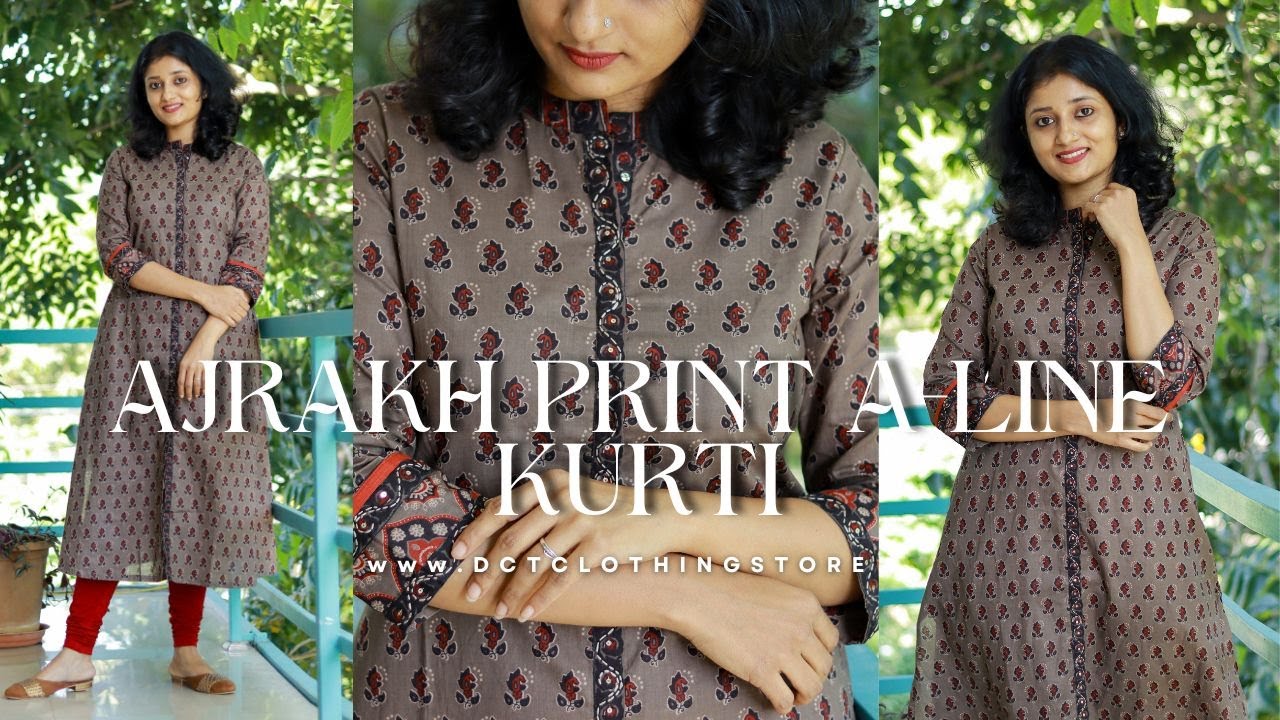 Cotton ajrakh printed kurti