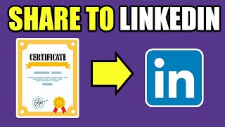 How To Share A Certificate In Linkedin - New Method