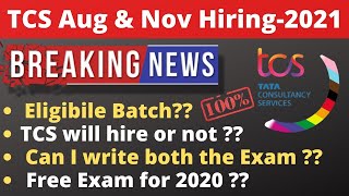 TCS August & November Hiring | Batch 2017 - 2022 | TCS Breaking News | TCS 40,000 - 50,000 hiring