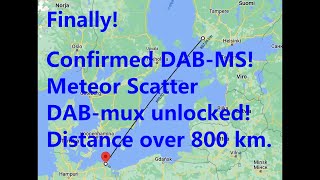 DAB-DX 2023: Confirmed meteor scatter reception/lock of a DAB+ station - Perseid meteor shower/ QIRX @koekone