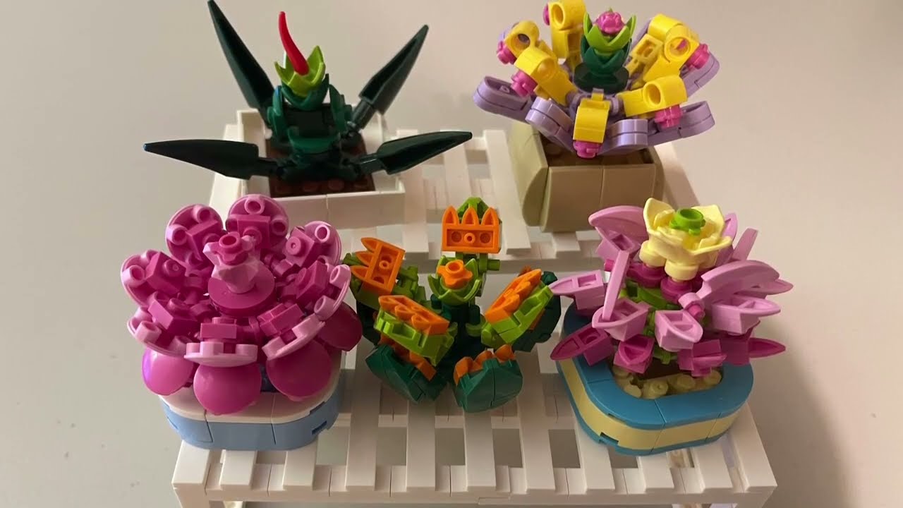 Lego like Flower Display ( Block Succulents ) 550 Pieces 